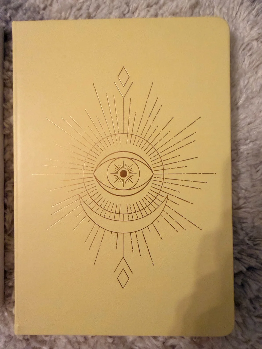 Celestial Eye Hardcover Notebook - Cream with Gold Foil